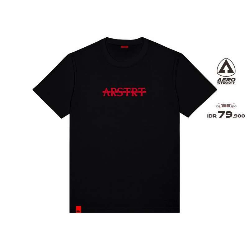 Aerostreet T Shirt Deluxe Hitam Kaos T-Shirt Tshirt AAAAA