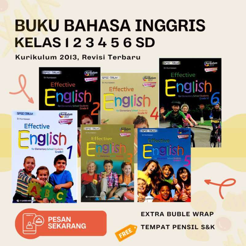 Jual Buku Bahasa Inggris Kelas 1 2 3 4 5 6 Sd K13, Revisi Terbaru Di ...