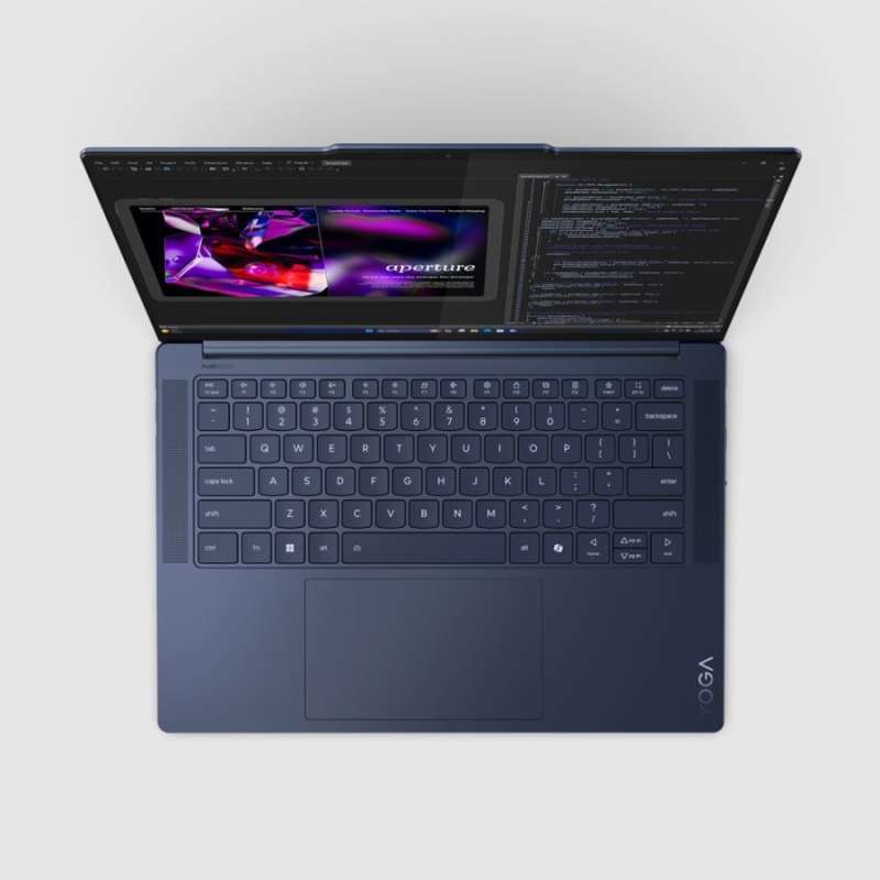 Lenovo Yoga Slim 7x Notebook AI, Display Touch 14.5 3K OLED  2944x1840 90hz Processore Qualcomm Snapdragon X Elite Ram 16gb 1tb Ssd Windows 11 Home Copilot Pc Wifi 7 Blu Esclusiva Amazon