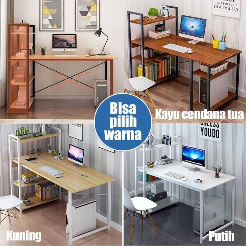 Promo Meja Belajar Meja Tulis Meja Kerja Meja Belajar Dengan Rak Bu ...