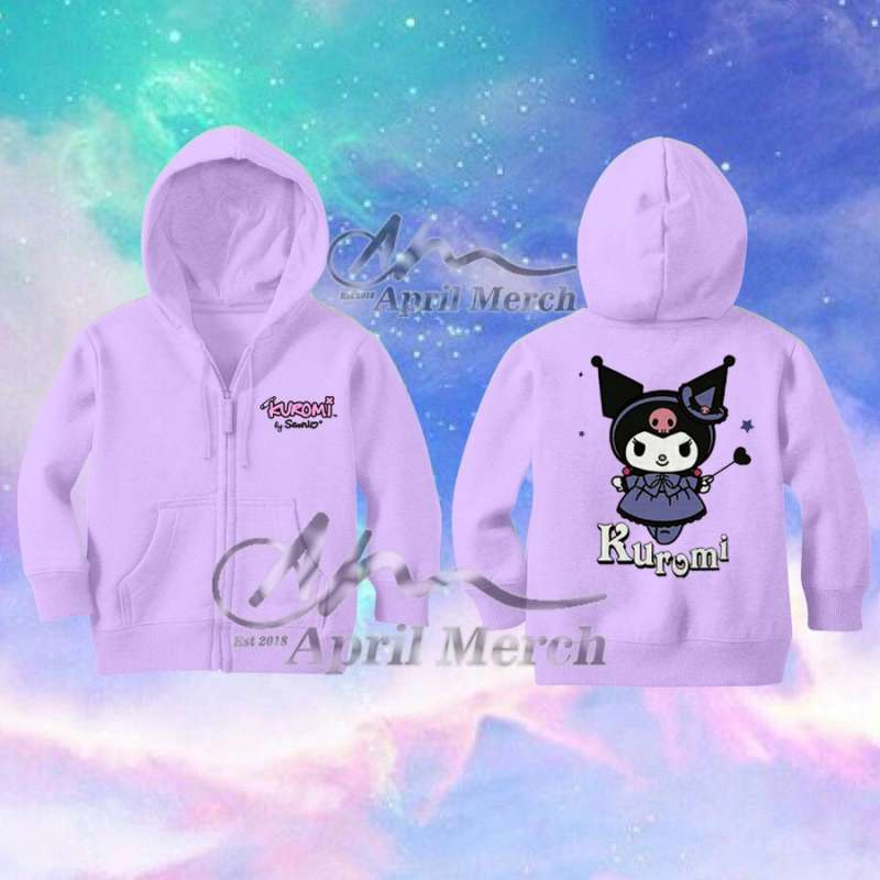 Brand Threads Girls Kuromi Pink Hoodie – Adorable Sanrio Hooded Jumper With Cute Kuromi Print | Cosy Pullover Hoodie (Ages 1-13