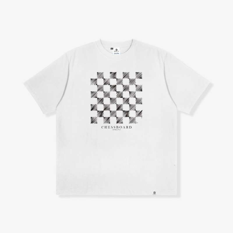 Promo Ootdsupply Reguler Tshirt 24s Chessboard Black White