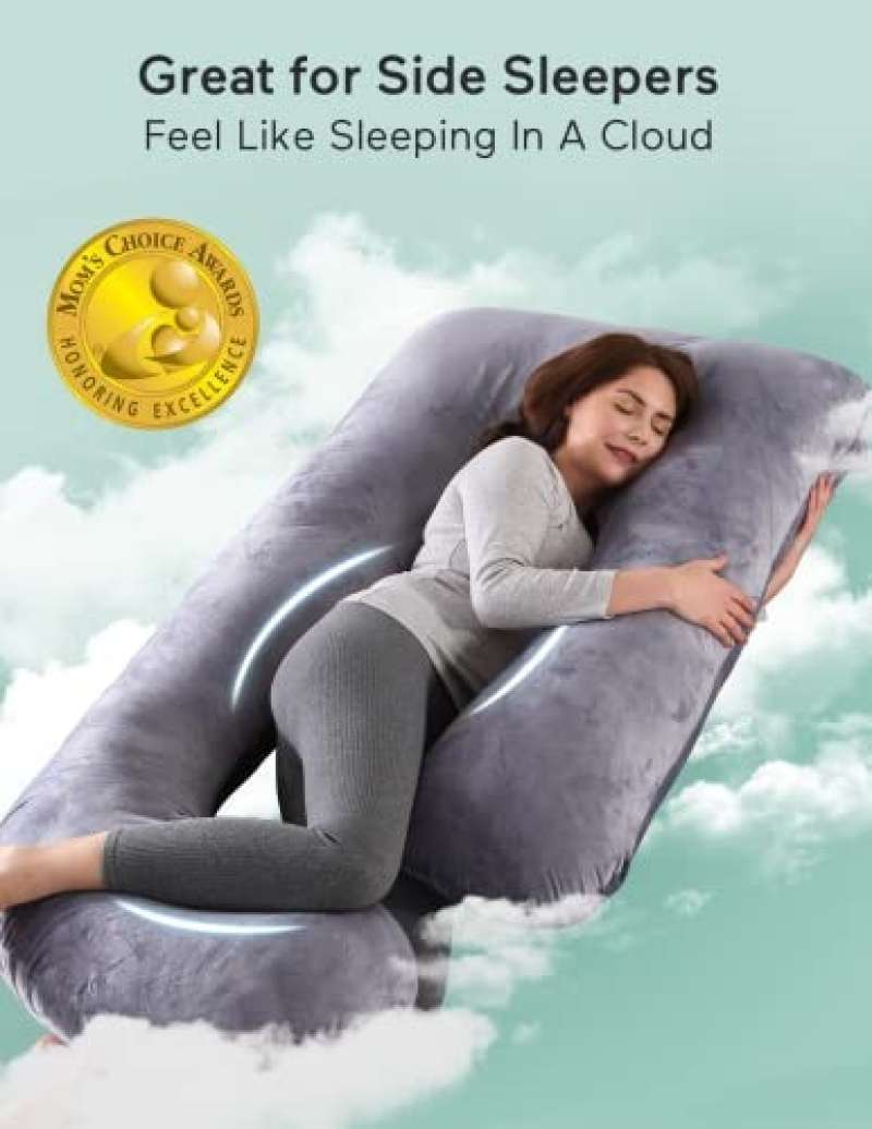 Momcozy G Shaped Pregnancy Pillow Maternity Accessory Grey