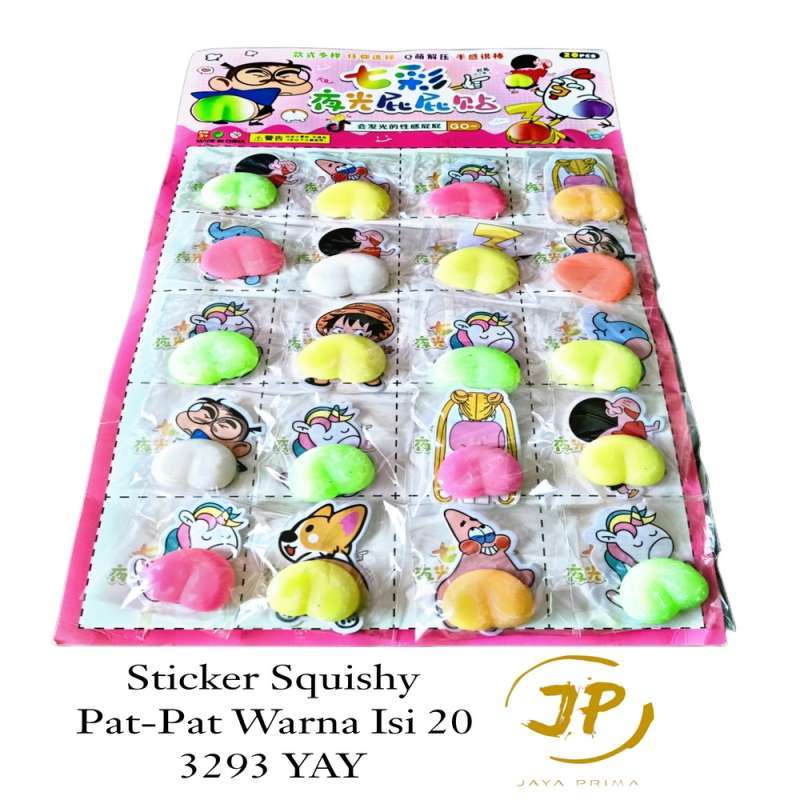 Jual Mainan Anak Sticker Squishy Pat-pat Warna Isi 20 Pcs Di