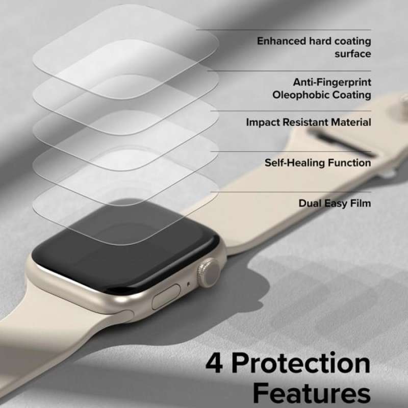 Screen Protector Apple Watch 9/8/7/SE 2 45/44/41/40mm Ringke Dual Easy