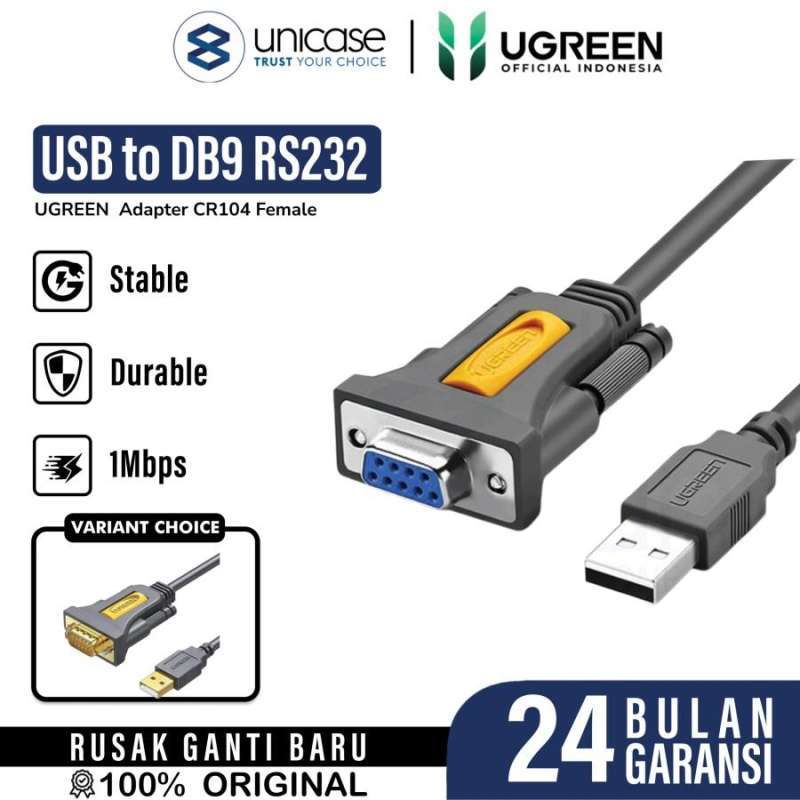 UGREEN Converter USB C to DB9 RS232 Female 1.5m - CR104 20201