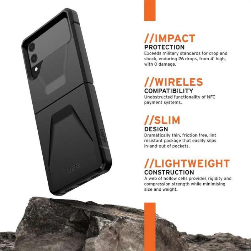 Case Samsung Galaxy Z Flip 4 5G UAG Civilian Slim Hybrid Armor Casing