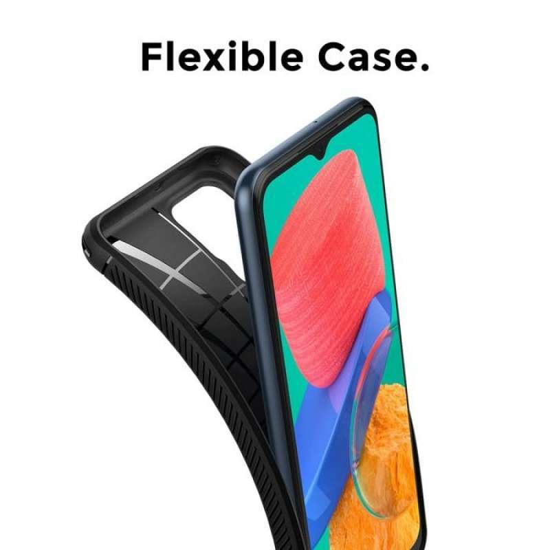 Case Samsung Galaxy M33 5G Spigen Rugged Armor Soft TPU Carbon Casing
