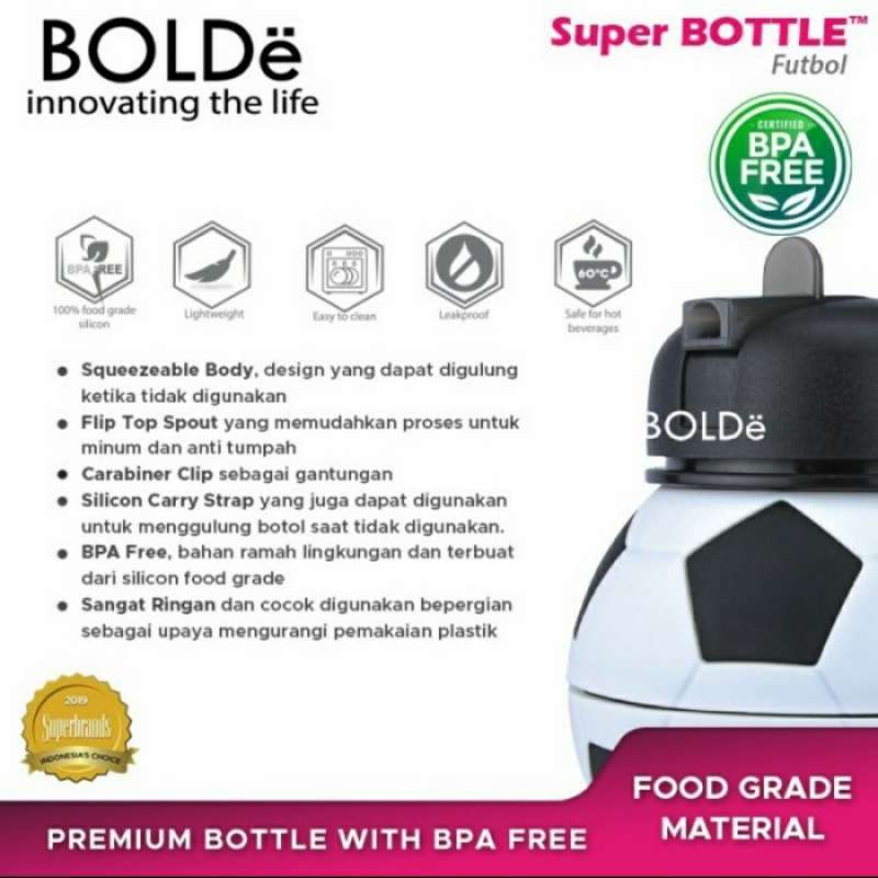 Promo Bolde Super Bottle Futbol 550ml Botol Minum Tempat Air Minum Bpa ...