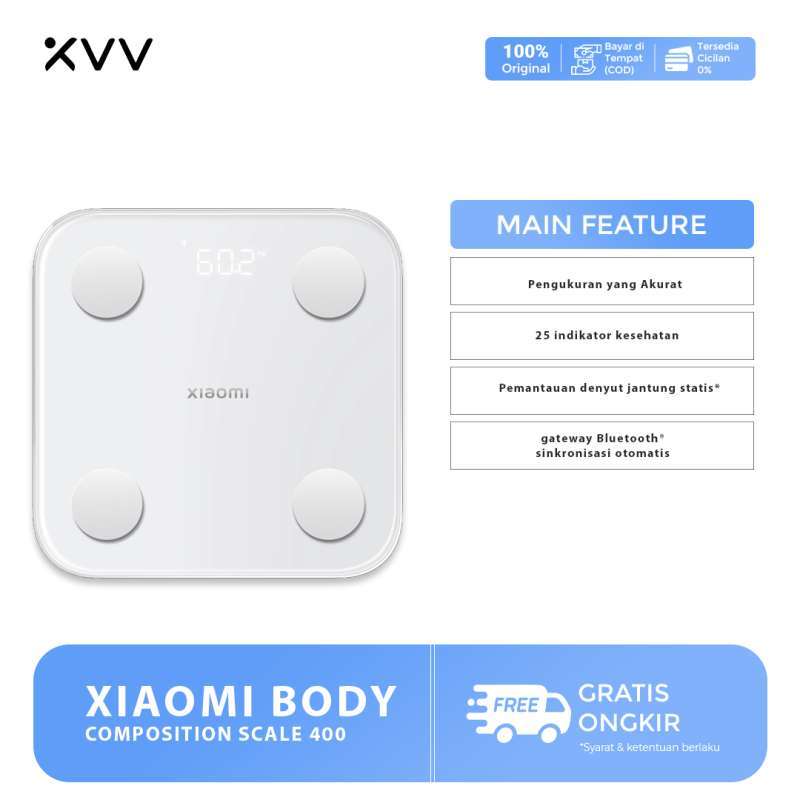 Jual Xiaomi Mi Mijia S400 Smart Fat Body Weight Scale 2 Led Display
