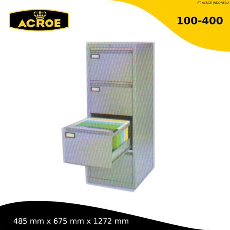 Jual Filing Cabinet Metal Tebal 1.2 Mm 4 Drawers Acroe 100-400 Di ...