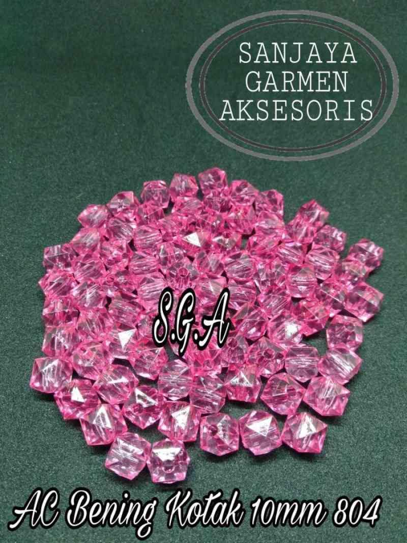 Jual Manik Kotak / Manik Bening Kotak / Mote Ac Bening Kotak 10mm - 815 ...
