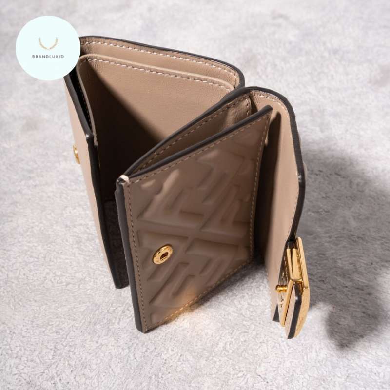 Fendi FF baguette micro trifold wallet