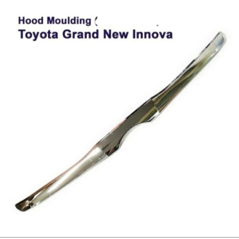 Jual Hood Moulding List Kap Mesin Chrome Grand Innova Innova 2012 2013 ...