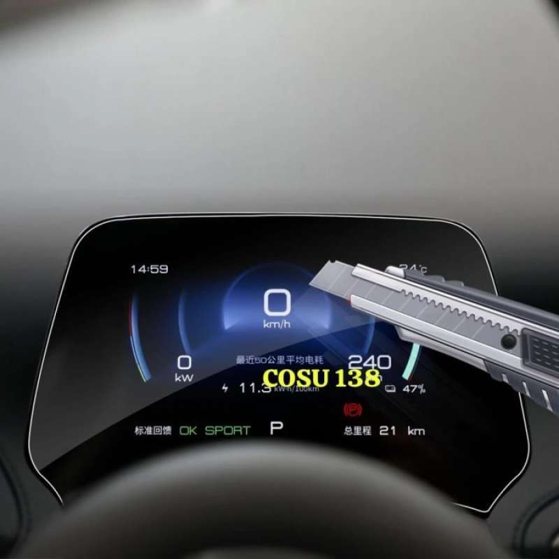 Jual Anti Gores Tempered Glass Head Unit Speedometer Premium Byd Atto 3 ...