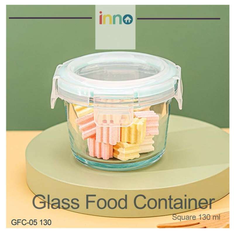 Jual [inno] Small Glass Food Container Toples Kaca Kedap Udara Bumbu ...