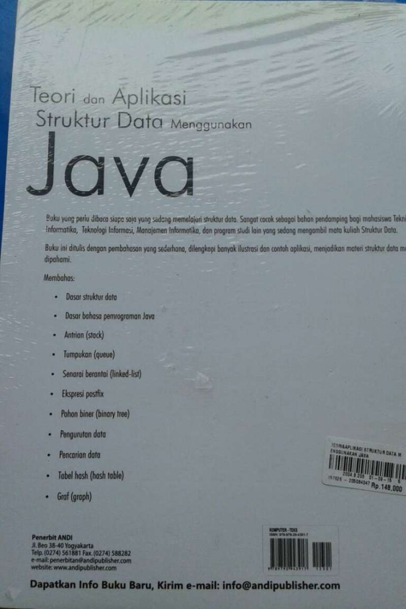 Promo Buku Teori Dan Aplikasi Struktur Data Menggunakan Java Diskon 23% ...