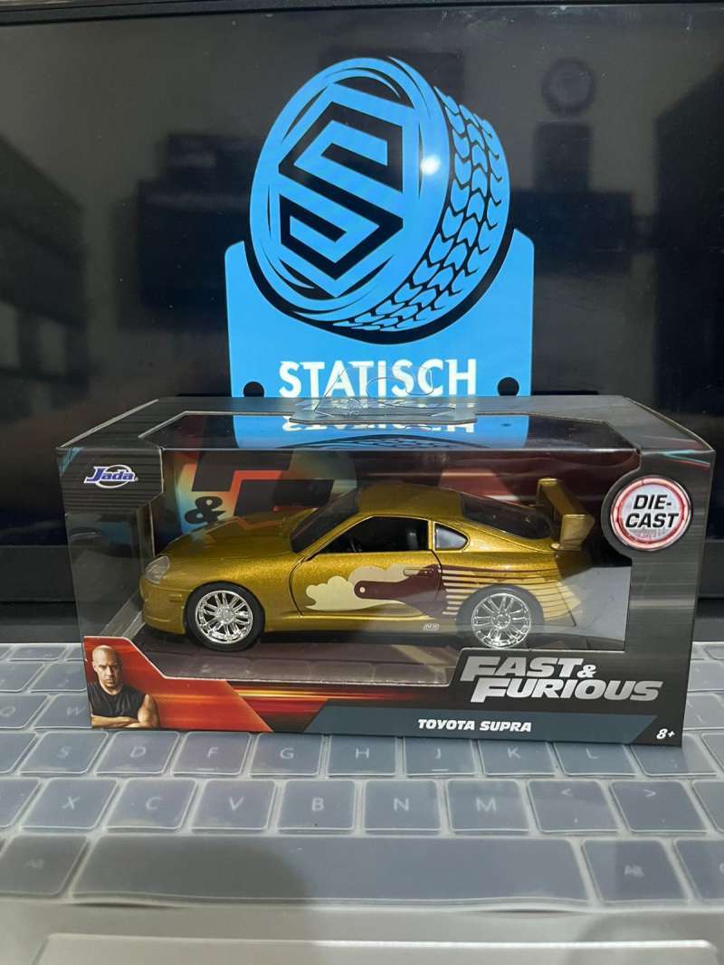 Jada Fast & Furious – Coche Toyota Supra De Slap Jack A Escala 1/32 – Modelo De Colección De 13 Cm – Ideal Para Fans De Rápidos Y Furiosos Juguete De Película Para Niños