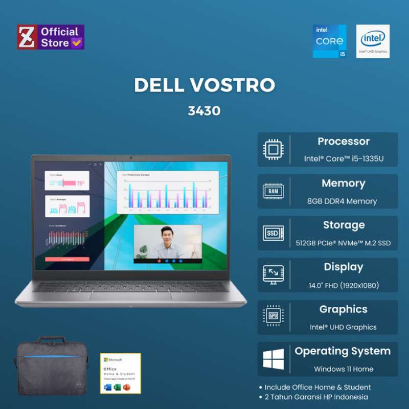 Promo Dell Vostro 3430 Intel Core I5-1335u 8gb/512gb Ssd 14 Fhd Windows ...
