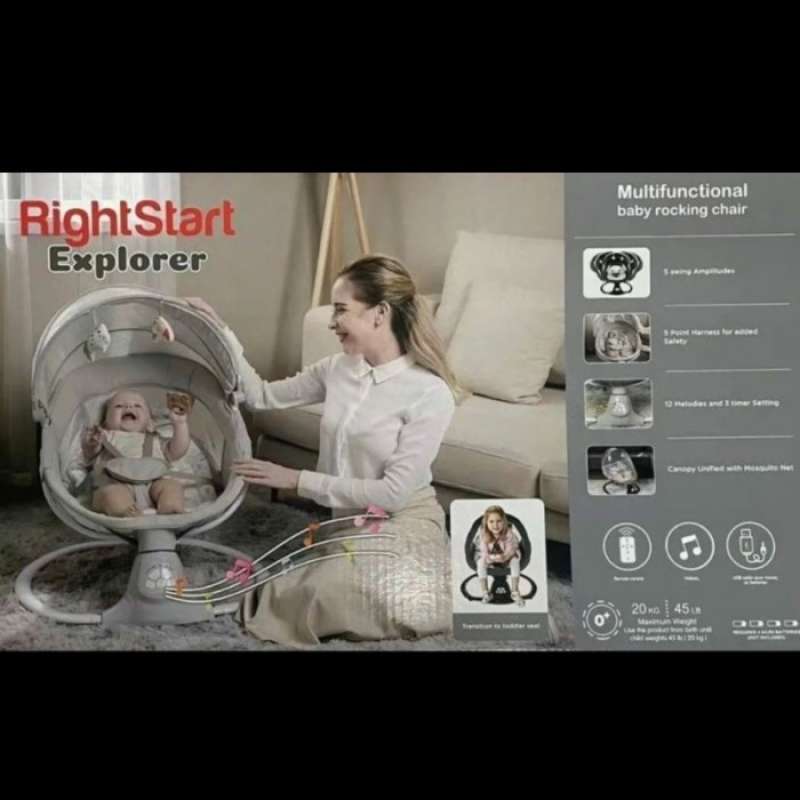 Promo Right Start Explorer Deluxe Swing / Bouncer Elektrik Diskon 23