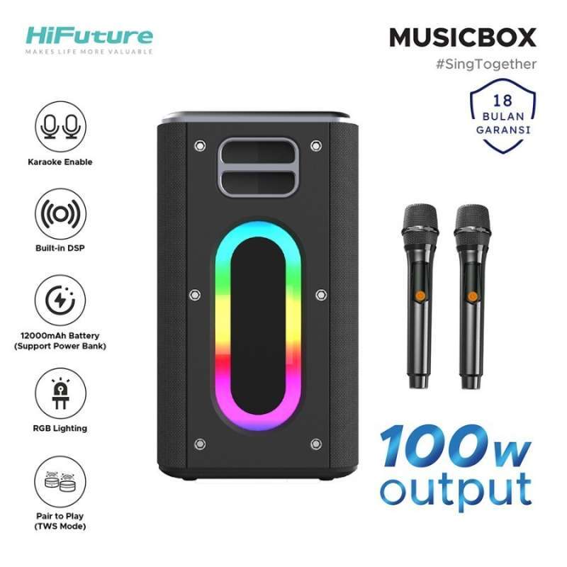 Jual Hifuture Musicbox Music Box 100w Bluetooth Speaker Portable