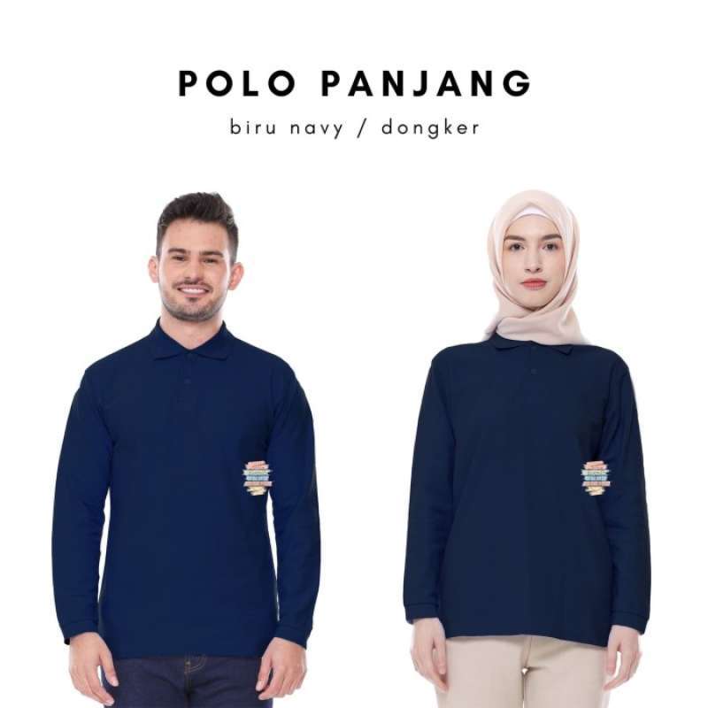 Polo shirt biru navy cheap