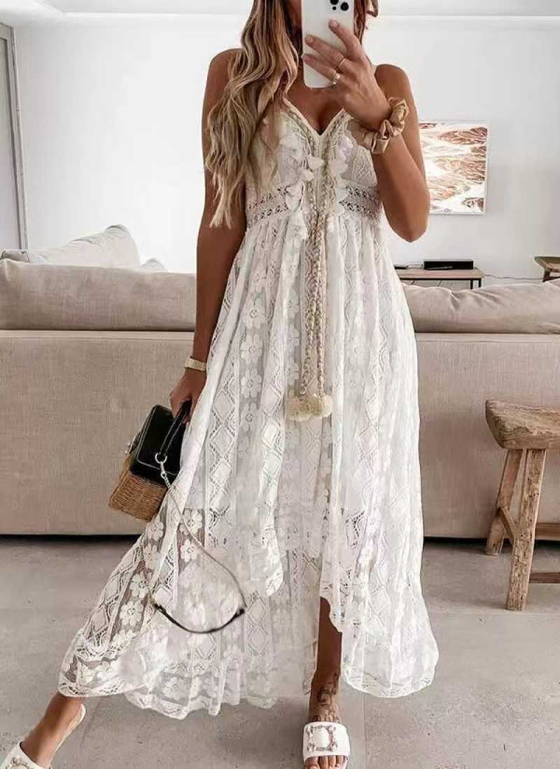 Jual White Bohemian Dress Wanita Import Premium Korean Summer Boho Dress Di Seller Zati Shop Cengkareng Timur Kota Jakarta Barat Blibli