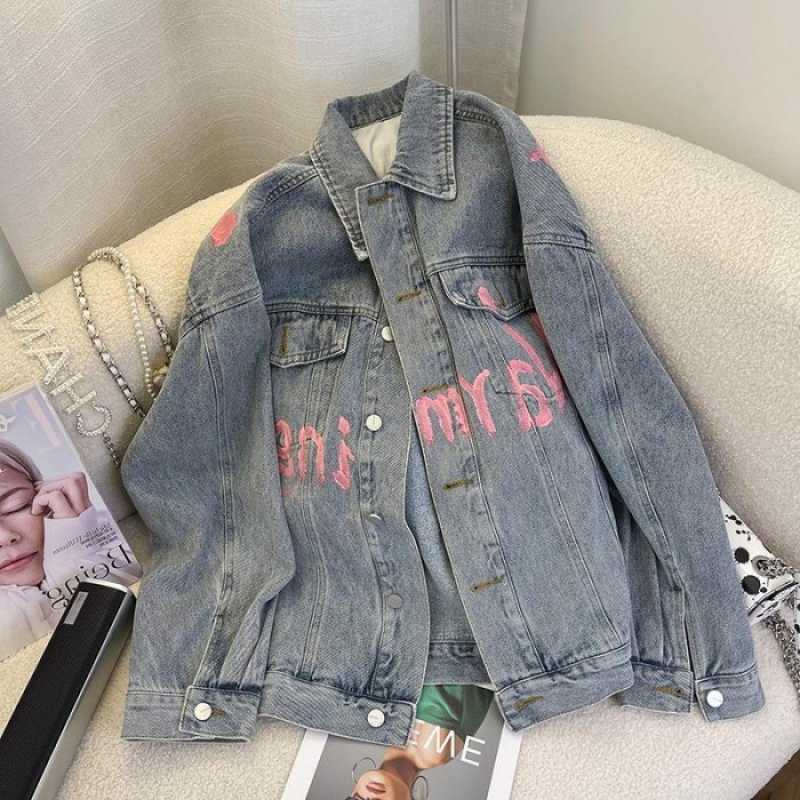 Jual Jaket Jeans Oversize Import Printed Denim Gaya Sporty Amerika Lrgs001 S Warnafoto Di Seller Zati Shop Cengkareng Timur Kota Jakarta Barat Blibli