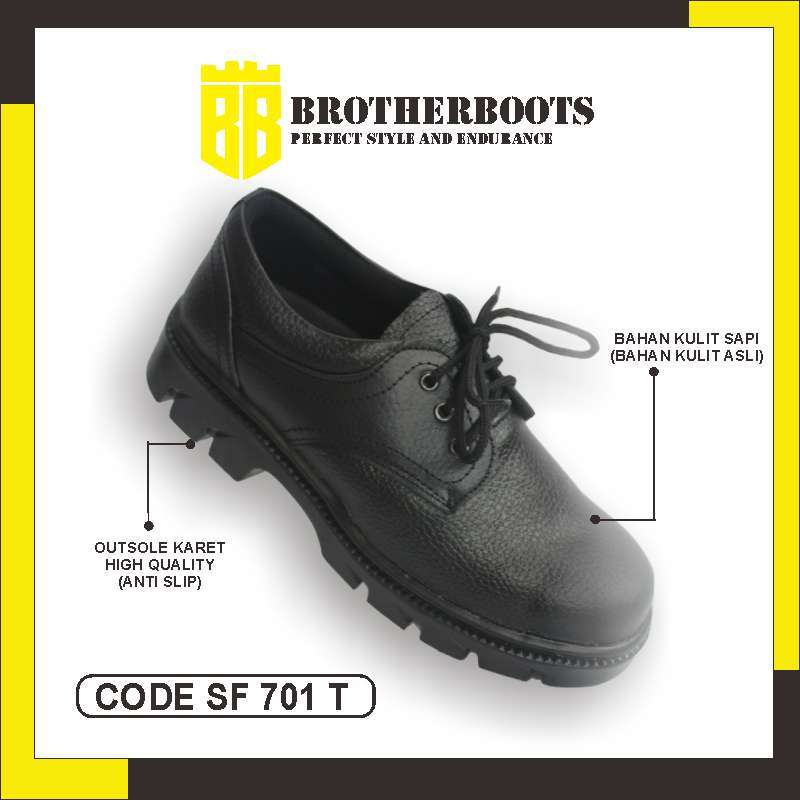 Promo Bevera Sepatu Safety Pria Asli Kulit Sepatu Safety Ujung Besi ...