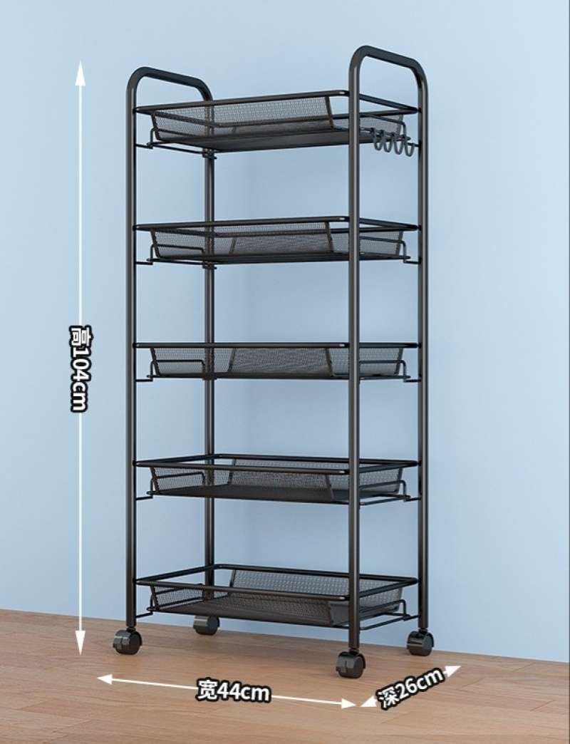 Racking Roda Display Promo Rak Trolly Roda Tray Wheel Rack 5 Susun A962 Terbaru - Hitam ...