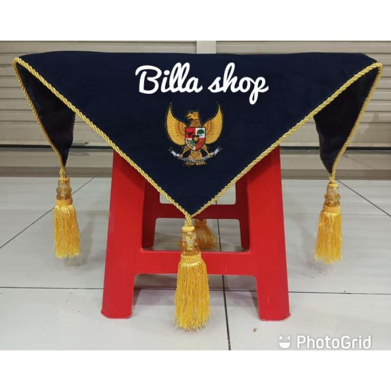 Promo Alas Baki Upacara Beludru Warna Biru Dongker Diskon 23% Di Seller