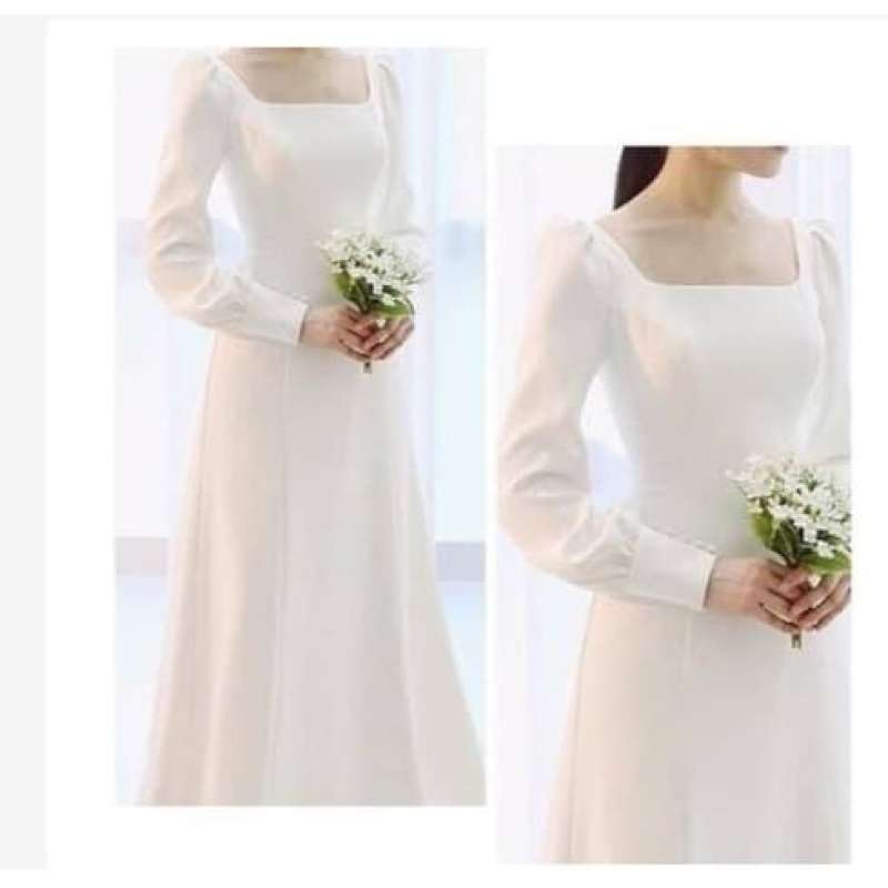 Gaun wedding simple cheap