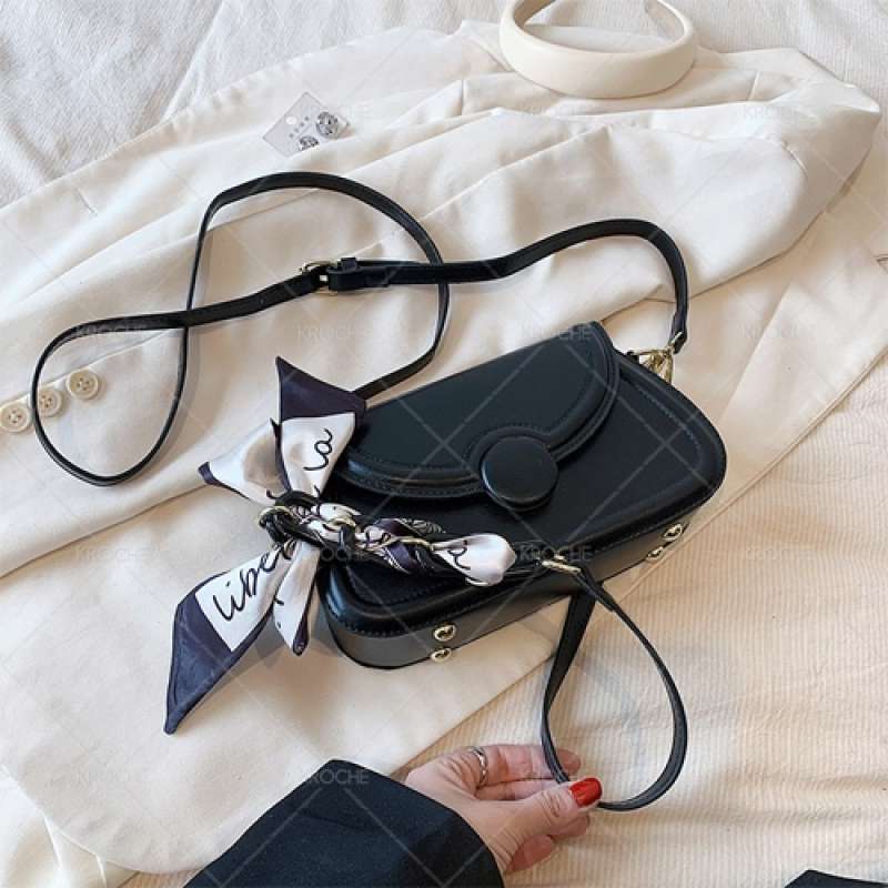 Jual Grace Sling Bag Tas Selempang Wanita Bahan Pu Kulit Tali Kombinasi Hitam Polos Woman By Kroche Di Seller Viora Penggilingan Kota Jakarta Timur Blibli