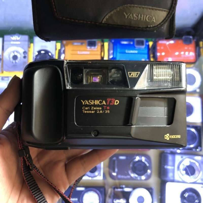 Etui Souple Noir Yashica - Compatible T4 T5 - Black Case CC-47