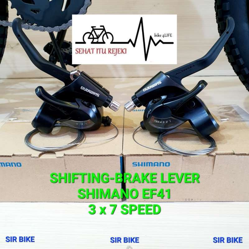 SHIFTER BRAKE LEVER SHIMANO TOURNEY EF41 x SPEED SP SP OPERAN  HANDLE REM SEPEDA