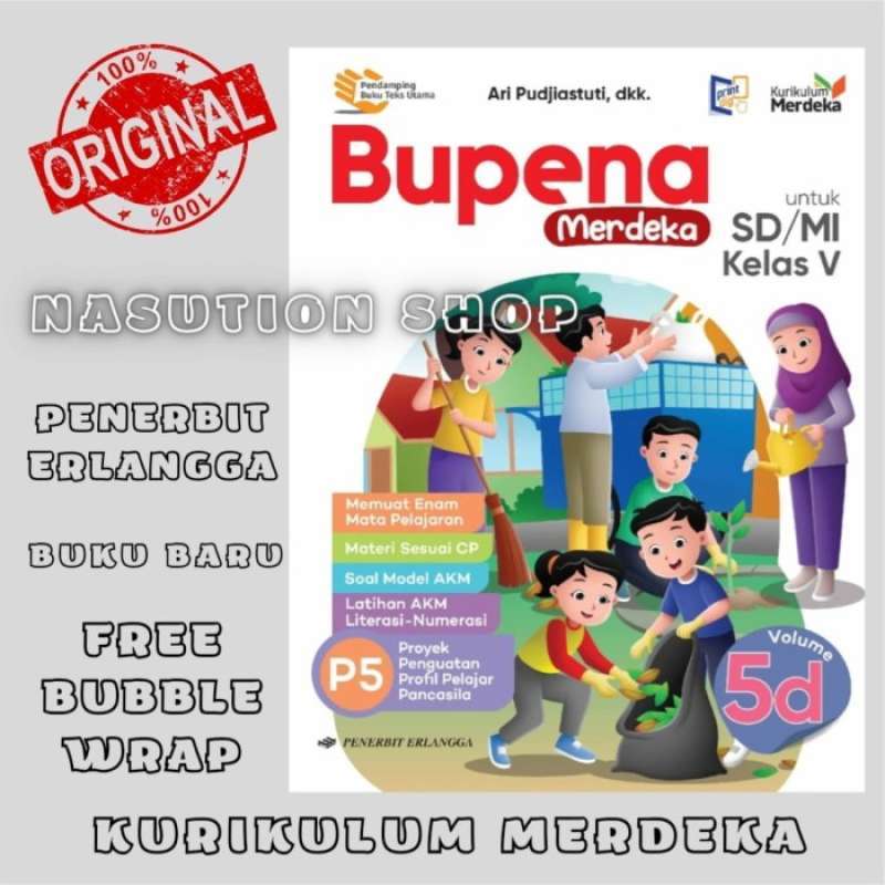 Jual Buku Bupena Volume 5a 5b 5c 5d Kelas 5 Sd Erlangga Kurikulum ...
