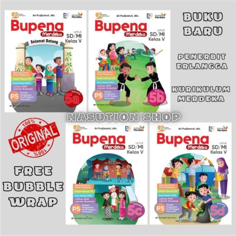 Jual Buku Bupena Volume 5a 5b 5c 5d Kelas 5 Sd Erlangga Kurikulum ...