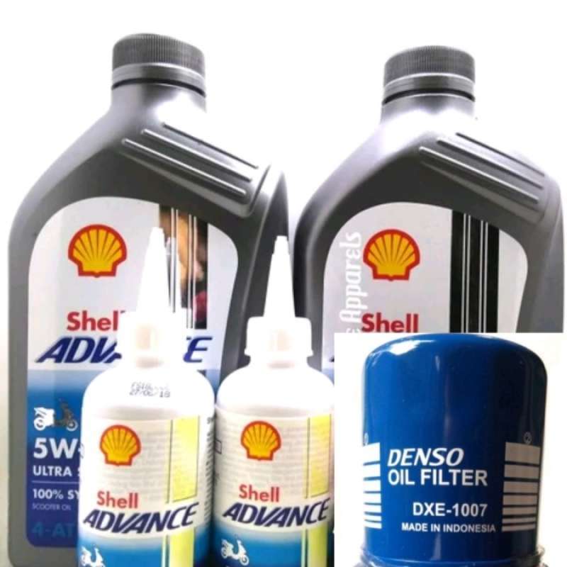 Promo Paket Oli Forza Shell Ultra Matic 5w40 2l + Shell Gear 2 + Denso ...