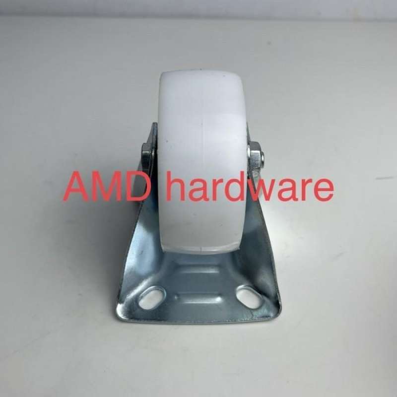 Jual Roda Nylon 4 Inch Mati Putih Ridgid Etalase Troli Rak Besi 100mm ...