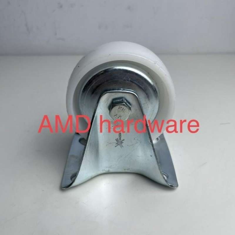 Jual Roda Nylon 4 Inch Mati Putih Ridgid Etalase Troli Rak Besi 100mm ...