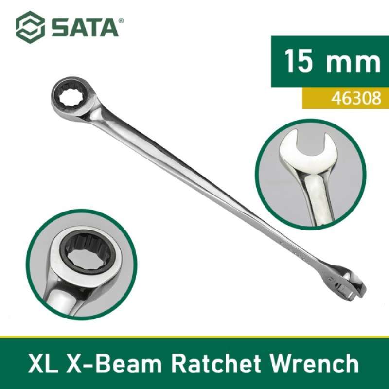 Promo Sata Tools Kunci Ring Pas Ratchet Anti Sakit 15 Mm - 46308 Diskon ...