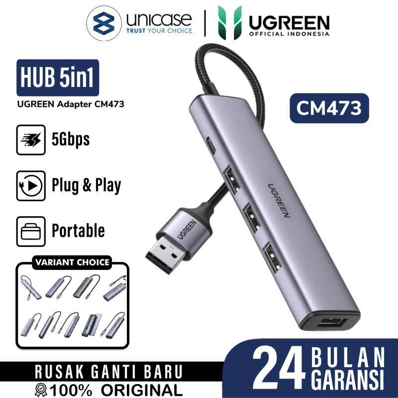 Adapter Converter HUB 5 in 1 UGREEN USB Type C PD 4K Laptop Macbook