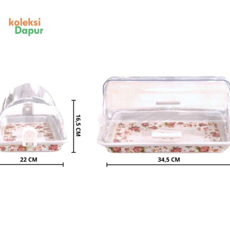 Tempat Display Roti Promo Tempat Roti Kue Vicenza Pa139 Melati + Tutup, Wadah Saji Food ...
