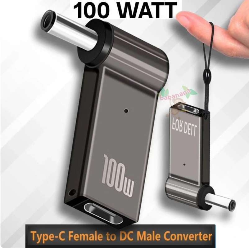 Jual 100w Adapter Converter Type-c Pd 100 Watt To DC Jack Laptop ...