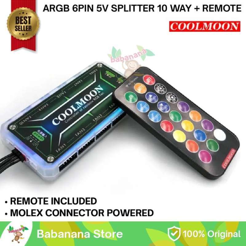 Jual Argb Coolmoon Rgb Remote Controller 3pin 5v Led Smart Fan