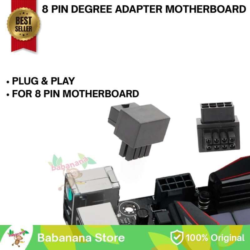 Jual Cpu 8pin Female To Male Power Connector Adapter Pin 90