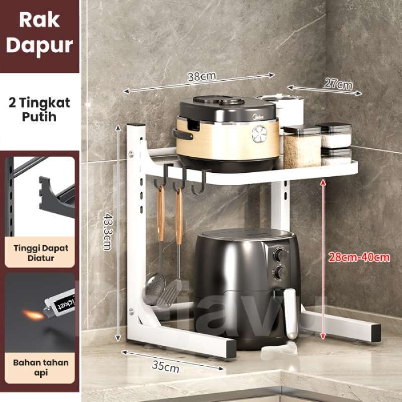 Display Rice Cooker Di Rak Jual Dejavu Rak Dapur Susun Microwave Rak Tempat Rice Cooker Oven ...