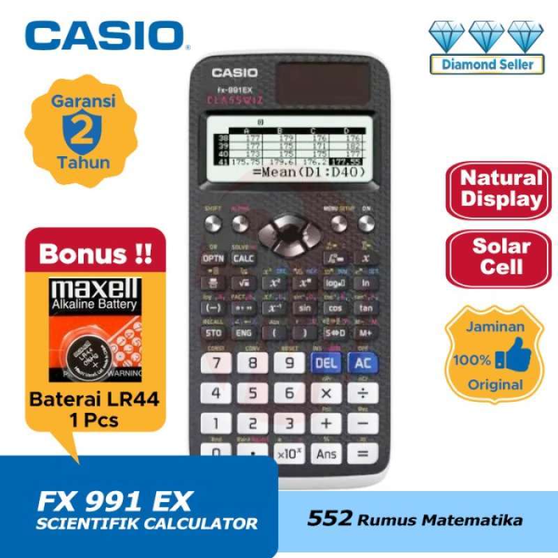Jual Kalkulator Casio Fx 991 Ex Original Terbaru Terlengkap Harga Termurah November 2024
