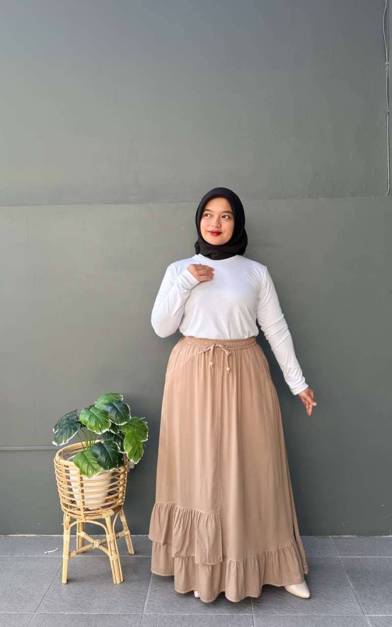 Rok Kekinian Style Hijab Rok Casual Jual Casual Outfit Hijab Friendly  (Kemeja Polos Vest Korean, image size:800x1280