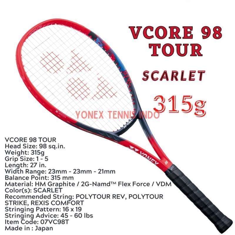 YONEX VCORE 98（Yonex VCORE 98 (305g) Red-Blue - Of Courts）